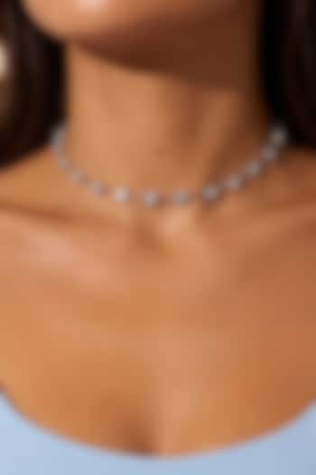 Silver Finish Austrian Crystal Tennis Necklace by ESME at Pernia's Pop Up Shop