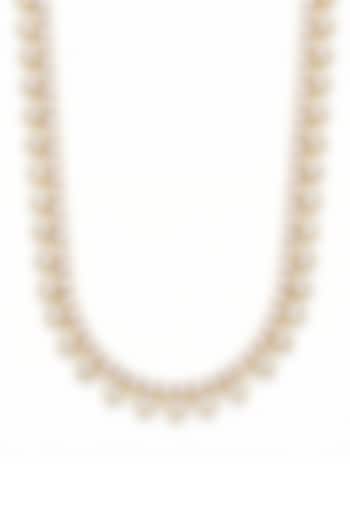 Gold Plated White Heart-Shaped Austrian Crystal Necklace by ESME at Pernia's Pop Up Shop