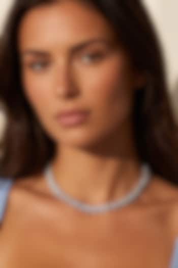 Silver Finish Heart-Shaped Austrian Crystal Necklace by ESME at Pernia's Pop Up Shop