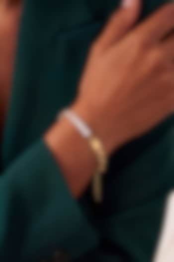 Gold Finish Austrian Crystal Link Bracelet by ESME at Pernia's Pop Up Shop