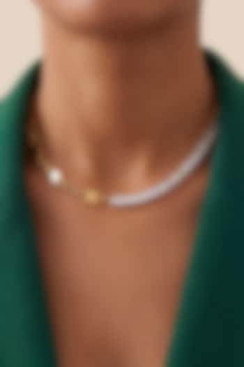 Gold Finish Austrian Crystal Link Necklace by ESME at Pernia's Pop Up Shop
