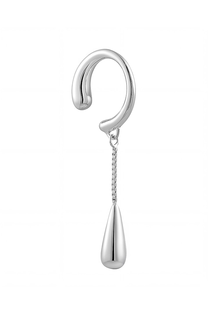 Silver Finish Brass Alloy Slip-On Earcuff by ESME at Pernia's Pop Up Shop