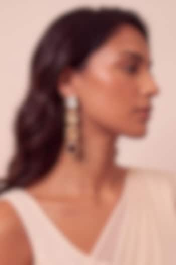 Gold Finish Emerald-Cut Austrian Dangler Earrings by ESME at Pernia's Pop Up Shop