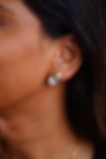 Gold Finish Austrian Crystal Stud Earrings by ESME at Pernia's Pop Up Shop