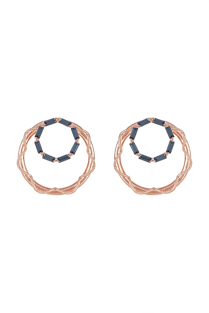 Rose Gold Finish Hoop Earrings by ESME at Pernia's Pop Up Shop
