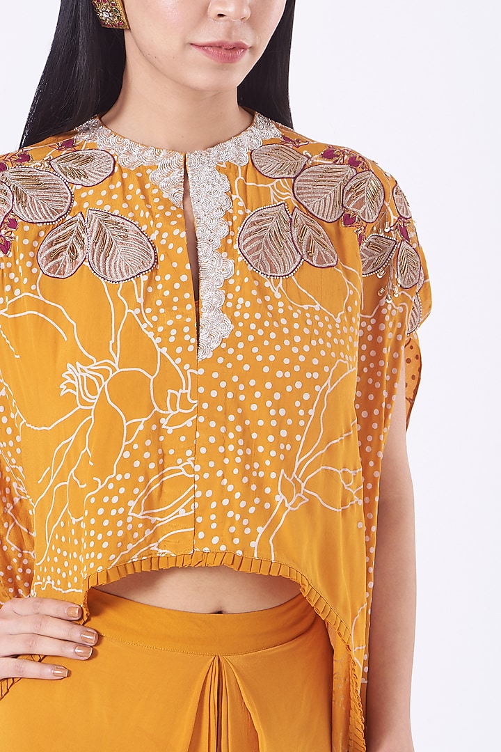 Mango Embroidered Cape Set by Ek Soot at Pernia's Pop Up Shop