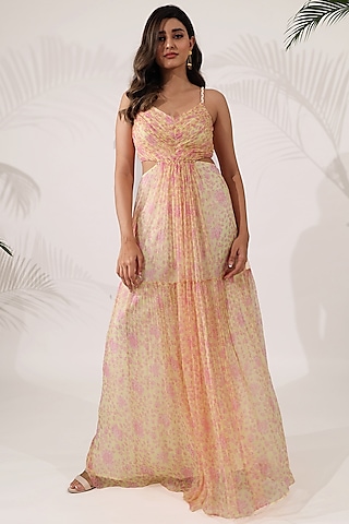 Indo Western Yellow Dresses: Buy Indo Western Yellow Dresses