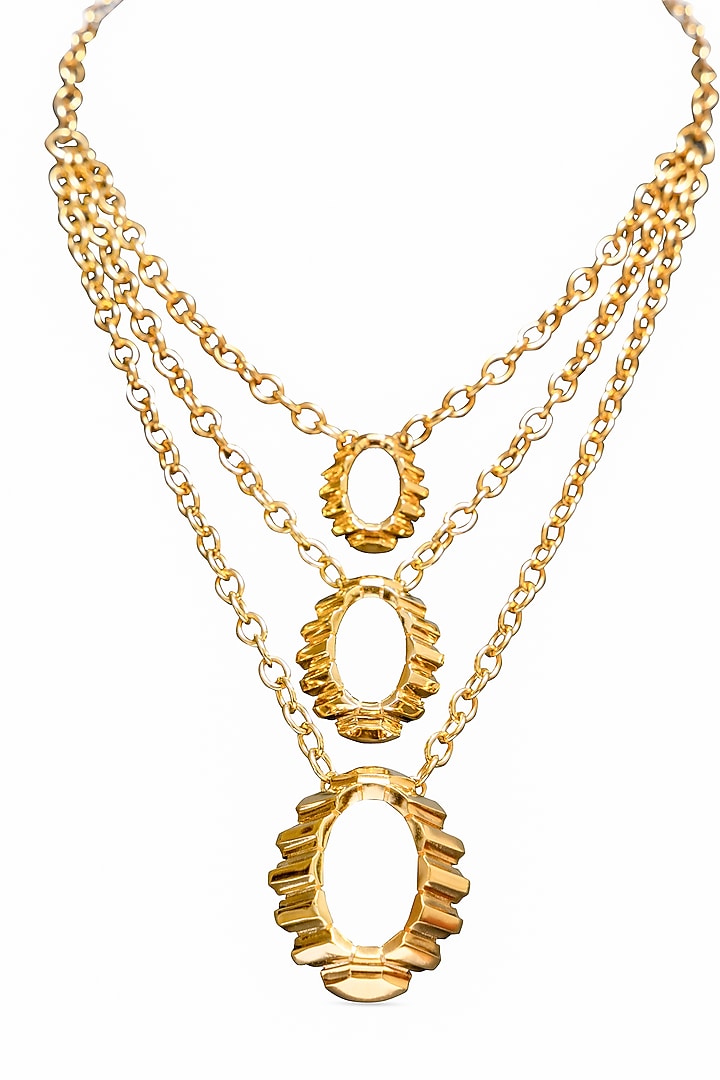 Gold Plated Layered Pendant Necklace by ESS&NOI at Pernia's Pop Up Shop