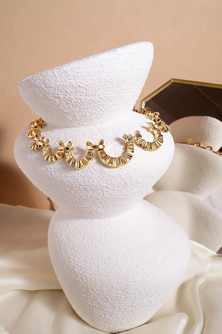 Gold Plated Brass Choker Necklace by ESS&NOI at Pernia's Pop Up Shop