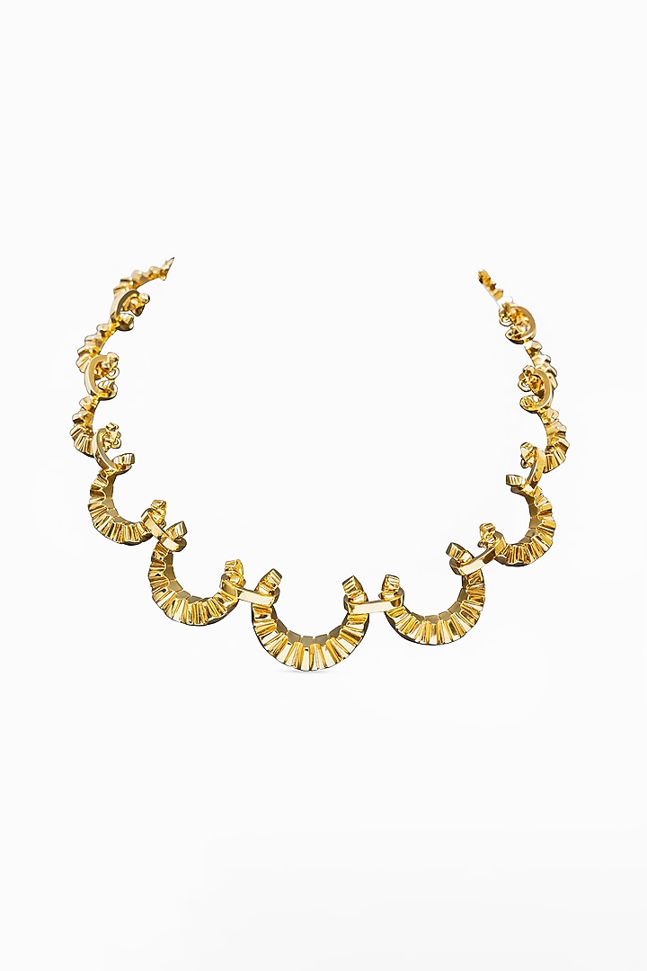 Gold Plated Brass Choker Necklace by ESS&NOI at Pernia's Pop Up Shop