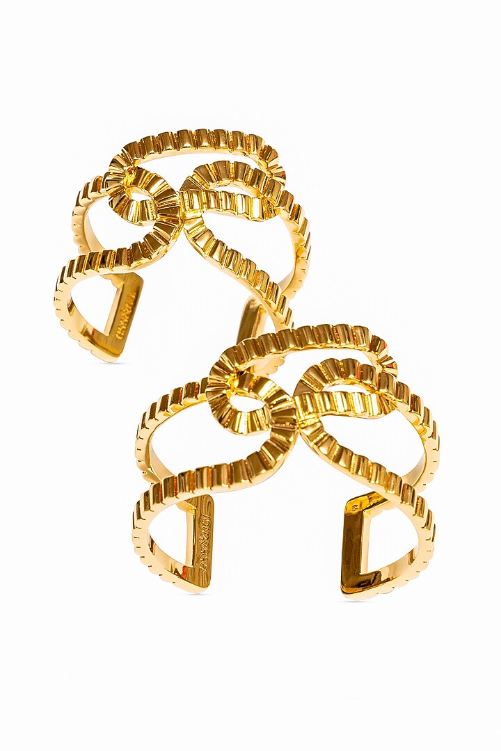 Gold Plated Brass Cuff by ESS&NOI at Pernia's Pop Up Shop