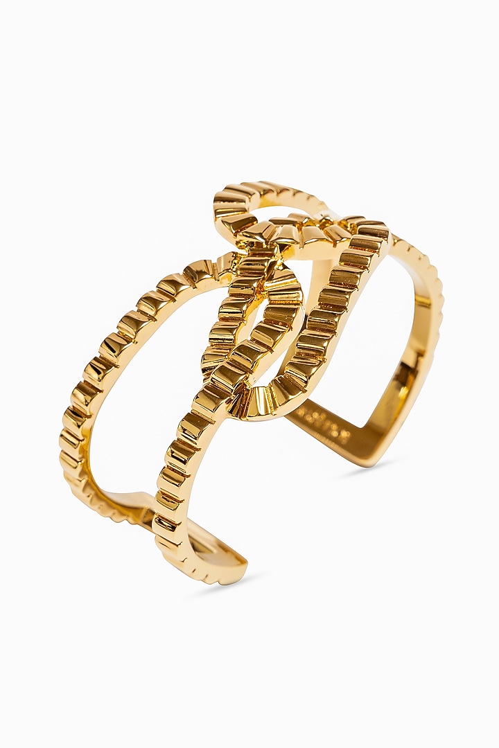 Gold Plated Brass Cuff by ESS&NOI at Pernia's Pop Up Shop