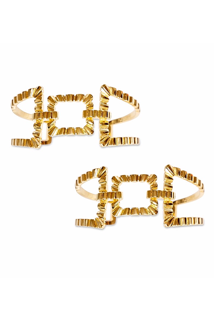 Gold Plated Brass Cuff by ESS&NOI at Pernia's Pop Up Shop