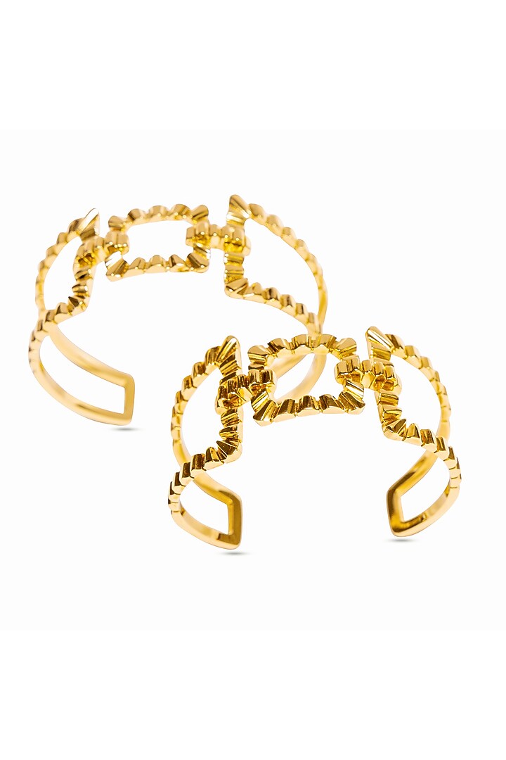 Gold Plated Brass Cuff by ESS&NOI at Pernia's Pop Up Shop