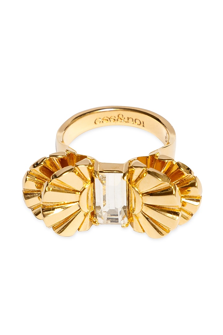 Gold Plated Brass Ring by ESS&NOI at Pernia's Pop Up Shop