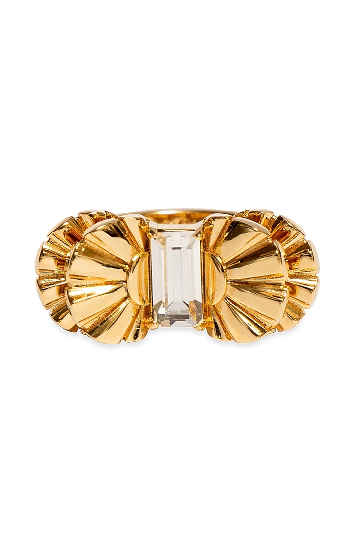 Gold Plated Brass Ring by ESS&NOI at Pernia's Pop Up Shop