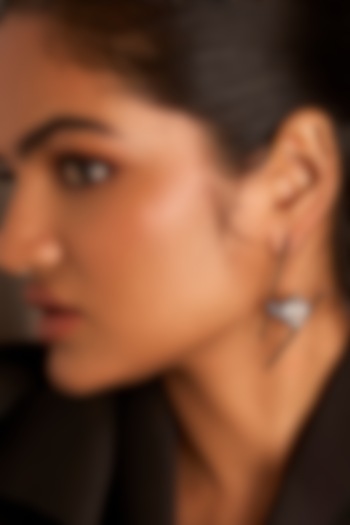 Gunmetal Finish Crystal Dangler Earrings by ESS&NOI at Pernia's Pop Up Shop