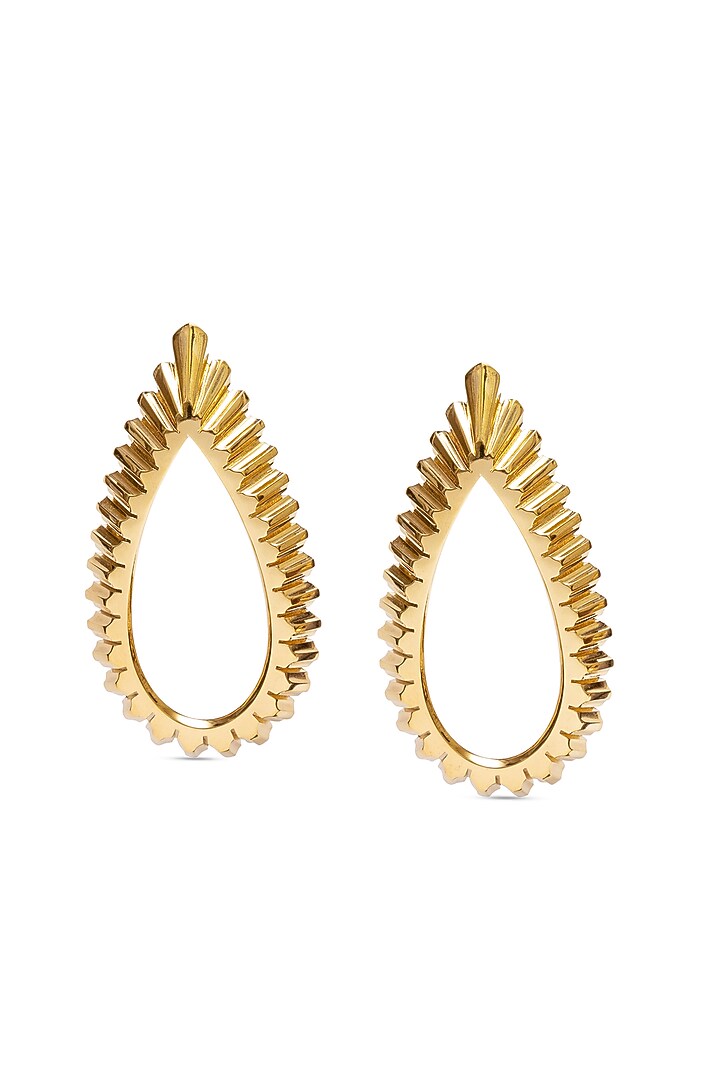 Gold Plated Floral Stud Earrings by ESS&NOI at Pernia's Pop Up Shop
