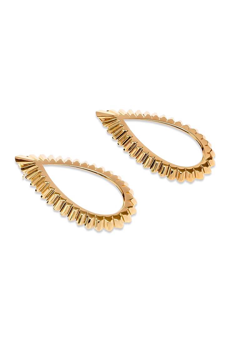 Gold Plated Floral Stud Earrings by ESS&NOI at Pernia's Pop Up Shop