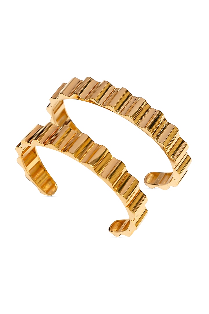 Gold Plated Ripple Bracelet by ESS&NOI at Pernia's Pop Up Shop
