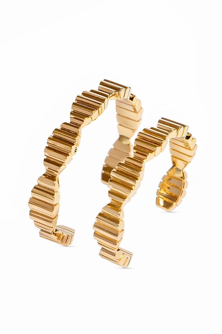 Gold Plated Ripple Bracelet by ESS&NOI at Pernia's Pop Up Shop