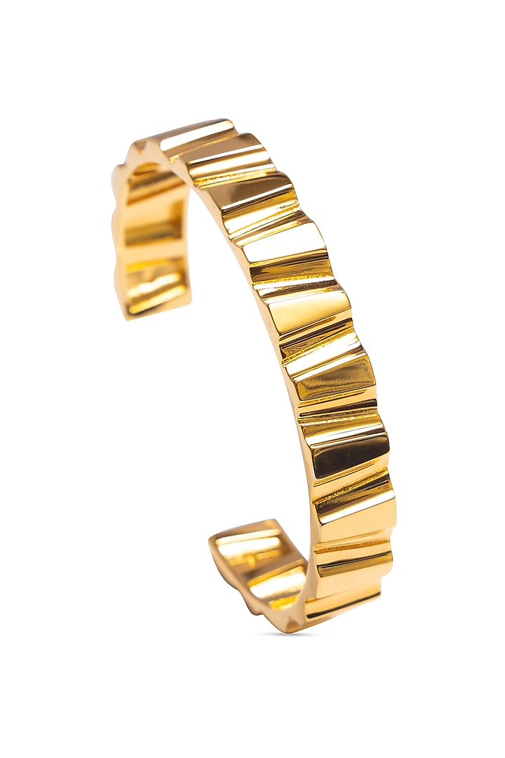 Gold Plated Ripple Bracelet by ESS&NOI at Pernia's Pop Up Shop
