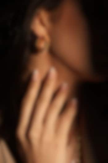 Gold Plated Geometric Hoop Earrings by ESS&NOI at Pernia's Pop Up Shop