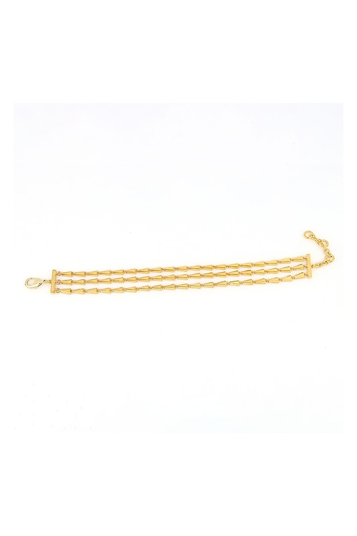 Gold Plated Brass Layered Bracelet by ESS&NOI at Pernia's Pop Up Shop