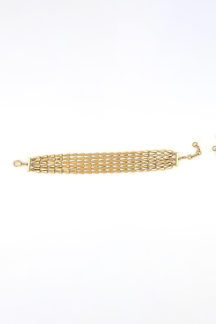 Gold Plated Brass Layered Bracelet by ESS&NOI at Pernia's Pop Up Shop