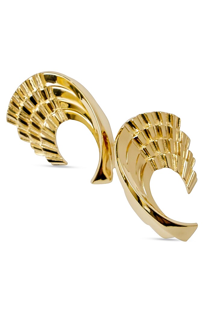 Gold Plated Angel Wing Stud Earrings by ESS&NOI at Pernia's Pop Up Shop