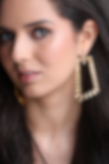 Gold Plated Brass Dangler Earrings by ESS&NOI at Pernia's Pop Up Shop