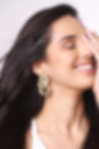 Gold Plated Geometric Dangler Earrings by ESS&NOI at Pernia's Pop Up Shop