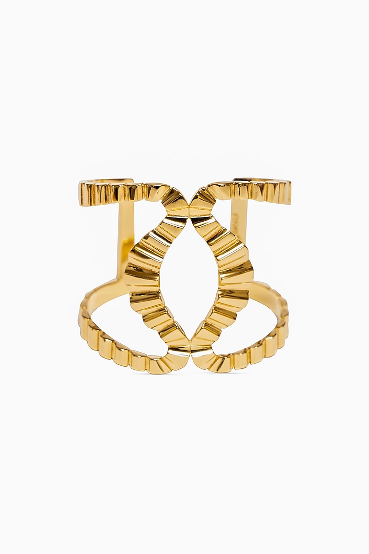 Gold Plated Brass Cuff by ESS&NOI at Pernia's Pop Up Shop