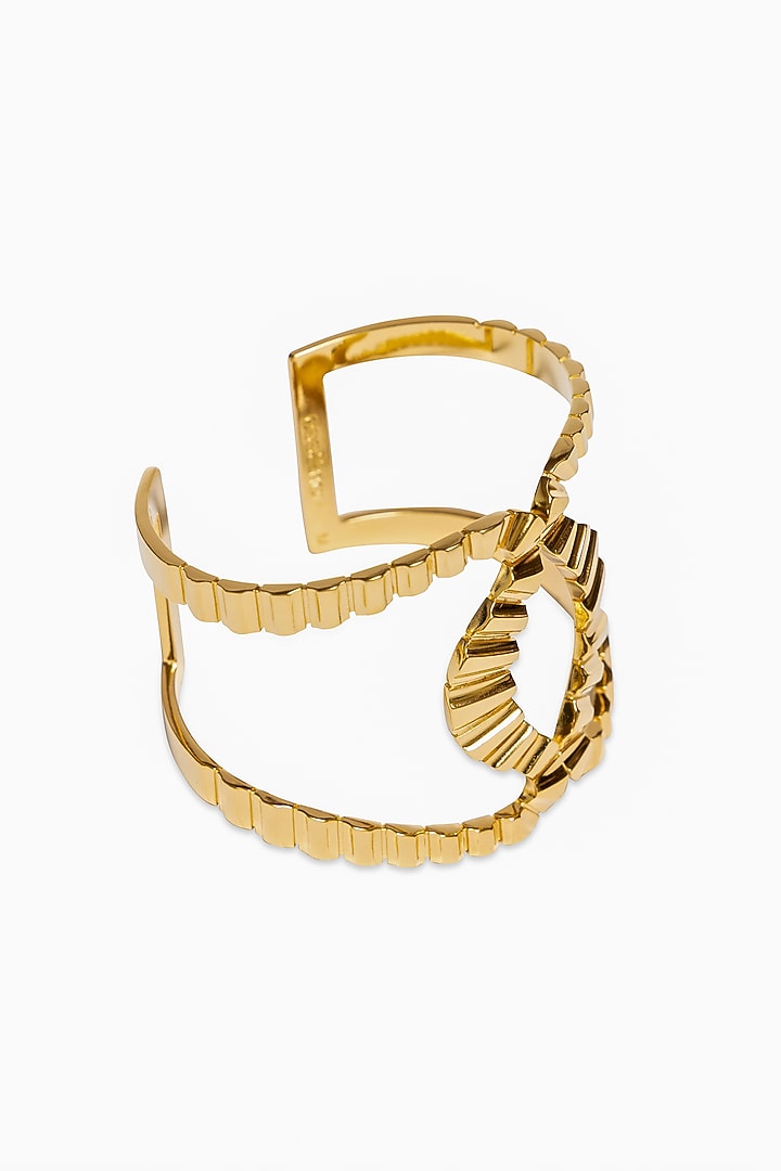 Gold Plated Brass Cuff by ESS&NOI at Pernia's Pop Up Shop
