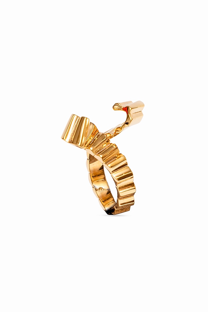 Gold Plated Brass Ring by ESS&NOI at Pernia's Pop Up Shop
