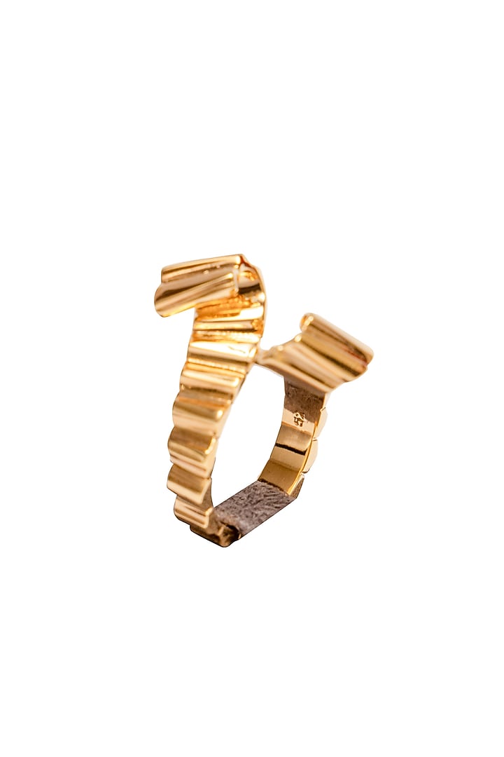 Gold Plated Brass Ring by ESS&NOI at Pernia's Pop Up Shop