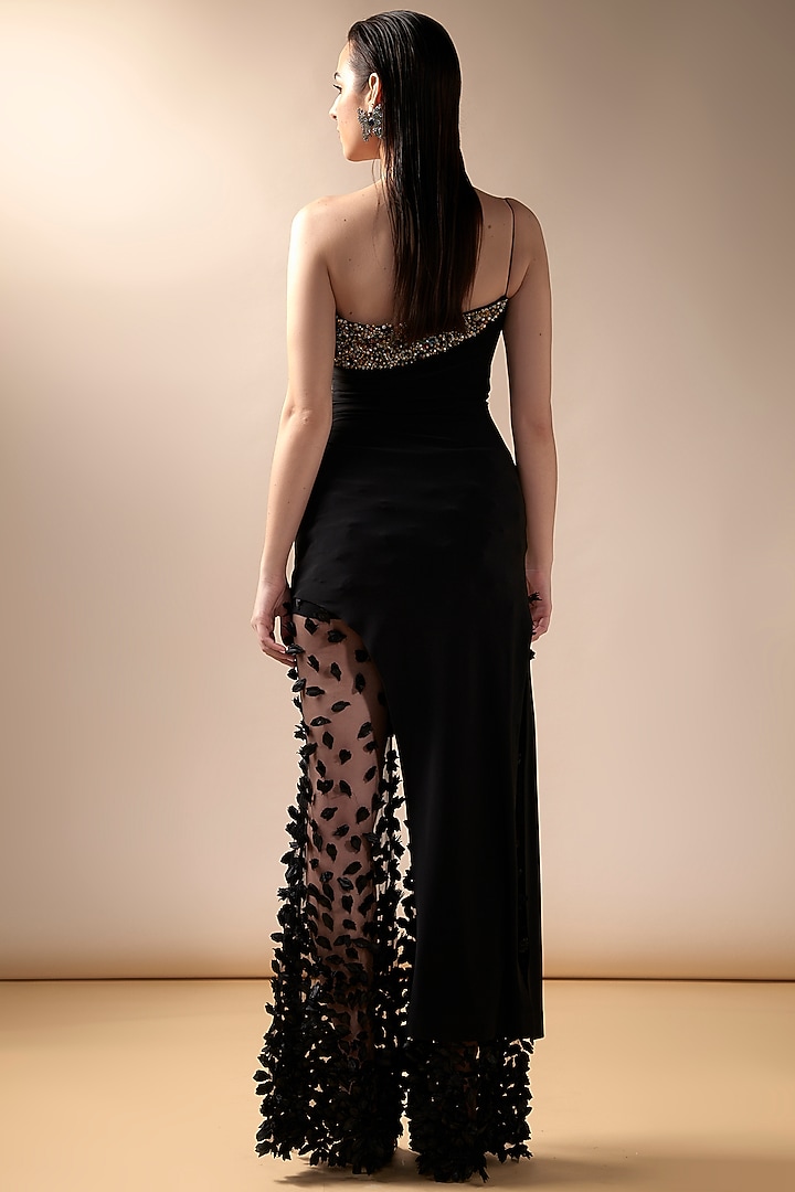 Black Tulle Pant Set by Esha Sethi Thirani at Pernia's Pop Up Shop