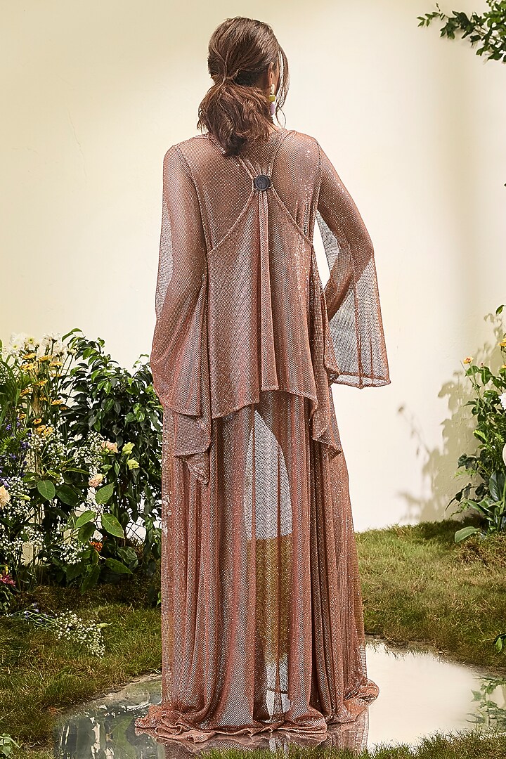 Golden Rhinestone Kaftan Set by Esha Sethi Thirani at Pernia's Pop Up Shop