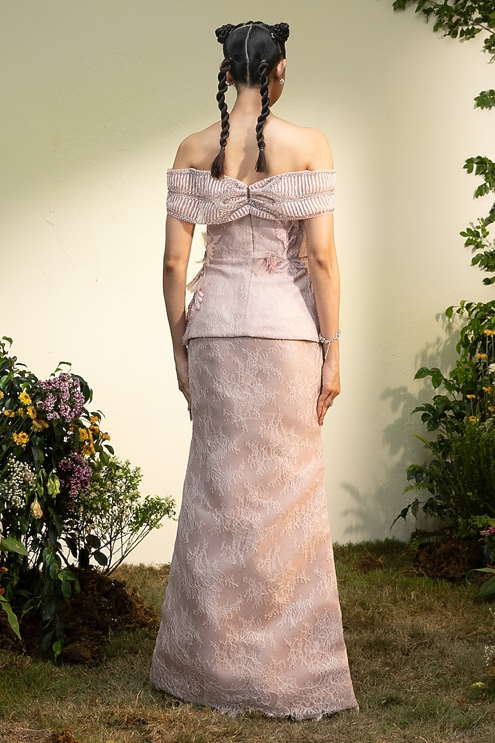Black Lace & Organza Co-Ord Set by Esha Sethi Thirani at Pernia's Pop Up Shop