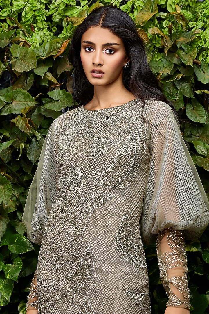 Stone Embellished Wedding Gown by Esha Sethi Thirani at Pernia's Pop Up Shop