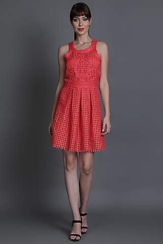 Red Viscose Dress by Estera