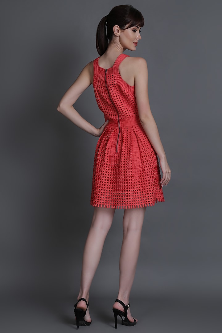 Red Viscose Vacation Dress by Estera at Pernia's Pop Up Shop