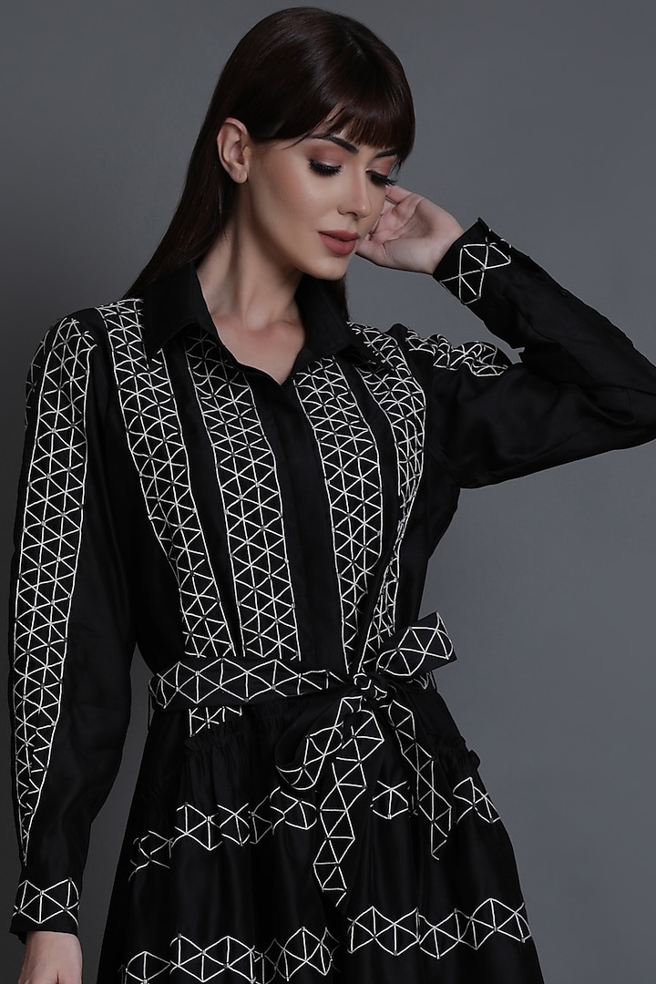 Black Criss Cross Vacation Dress by Estera at Pernia's Pop Up Shop