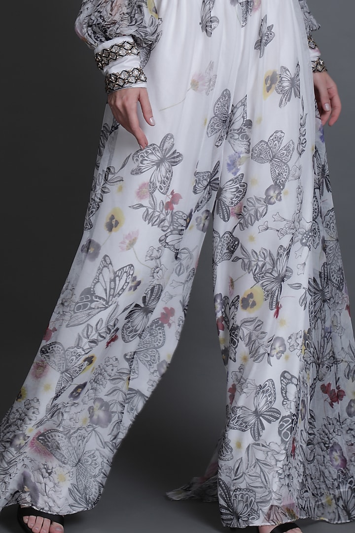 White Printed Co-Ord Set by Estera at Pernia's Pop Up Shop
