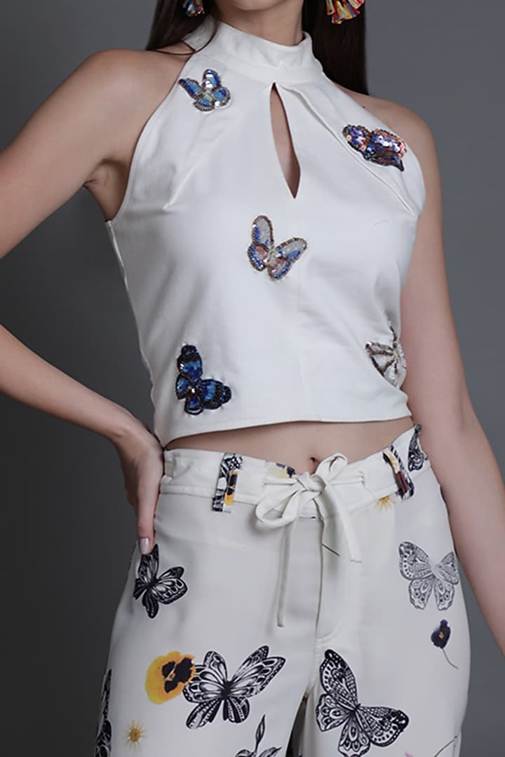 White Butterfly Co-Ord Set by Estera at Pernia's Pop Up Shop