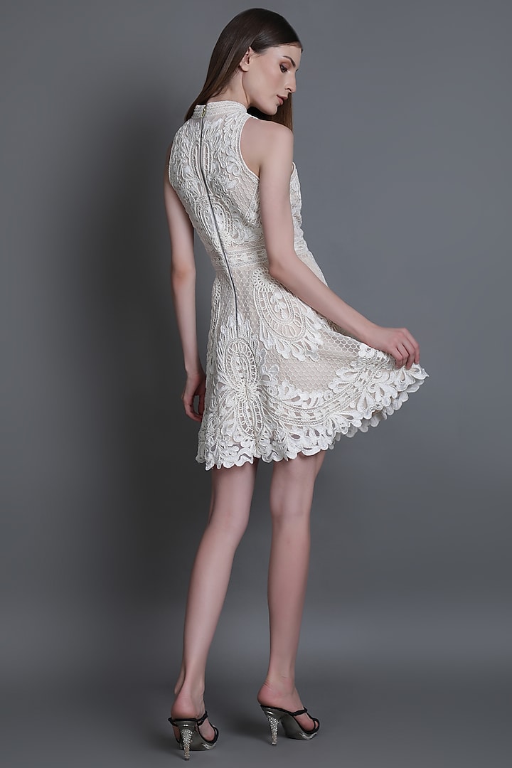 Ivory Dori Halter Cocktail Dress by Estera at Pernia's Pop Up Shop