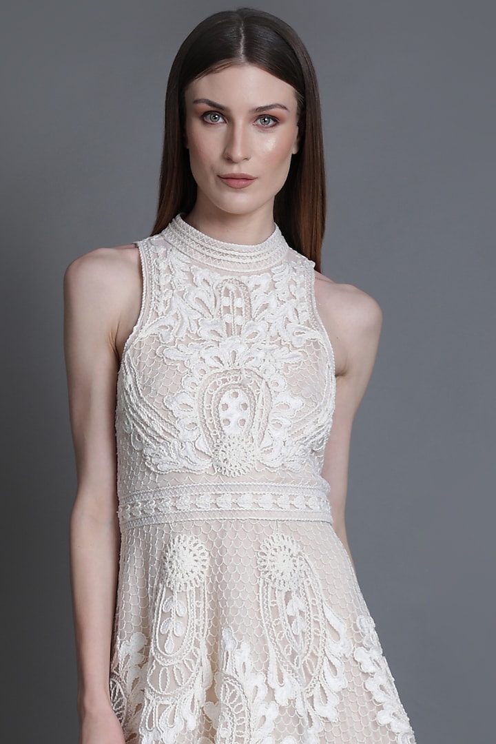 Ivory Dori Halter Cocktail Dress by Estera at Pernia's Pop Up Shop