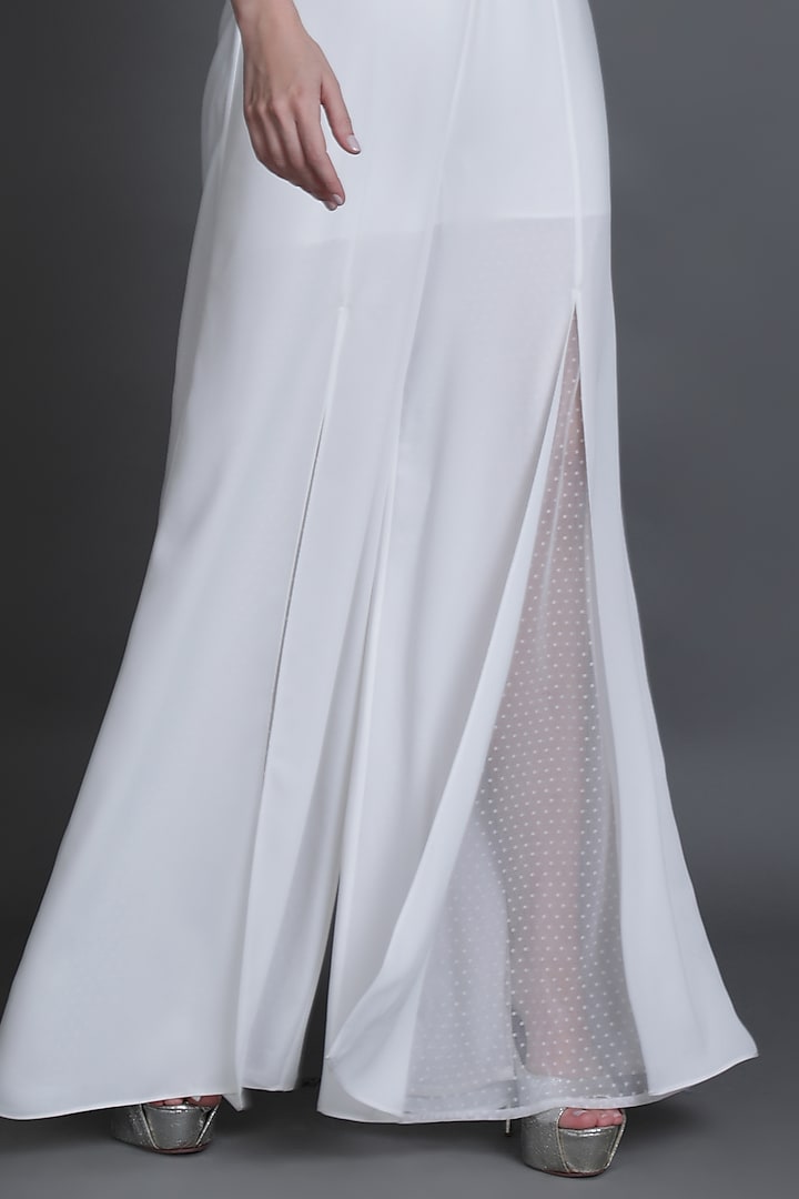 Ivory Pleated Jumpsuit by Estera at Pernia's Pop Up Shop