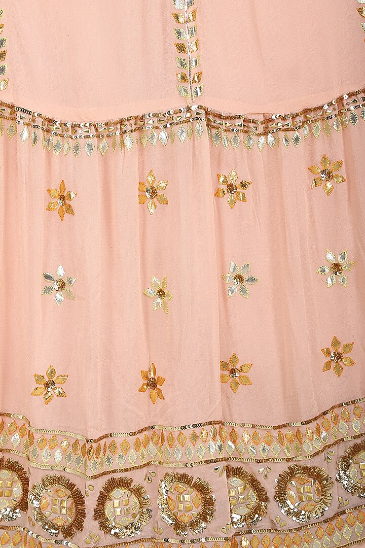 Baby pink embroidered anarkali gown available only at Pernia's Pop Up Shop.