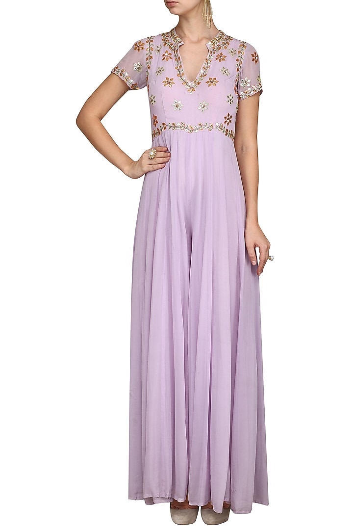 Lavender cut out jumpsuit available only at Pernia's Pop Up Shop.